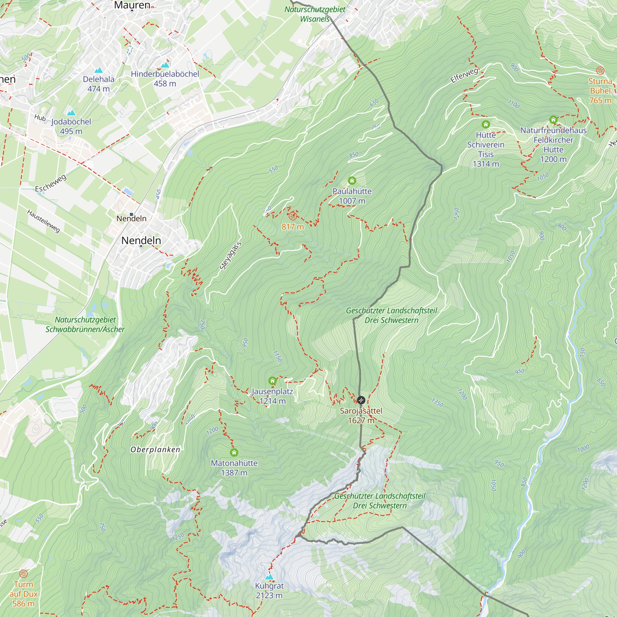 Uli Mariss Hütte map