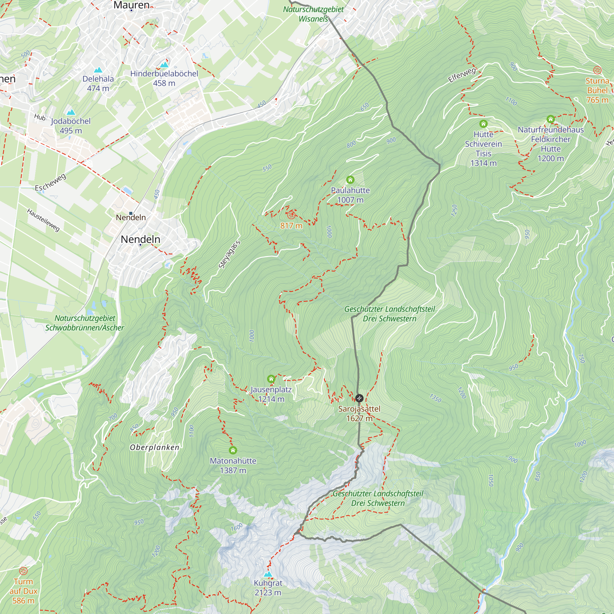 Uli Mariss Hütte map