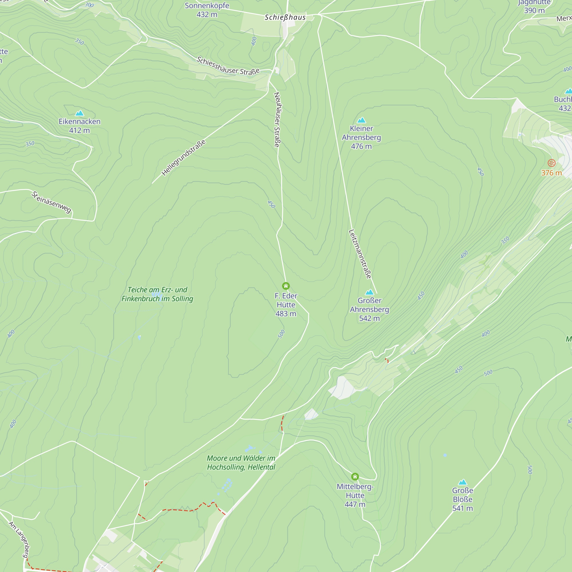 F. Eder Hütte map