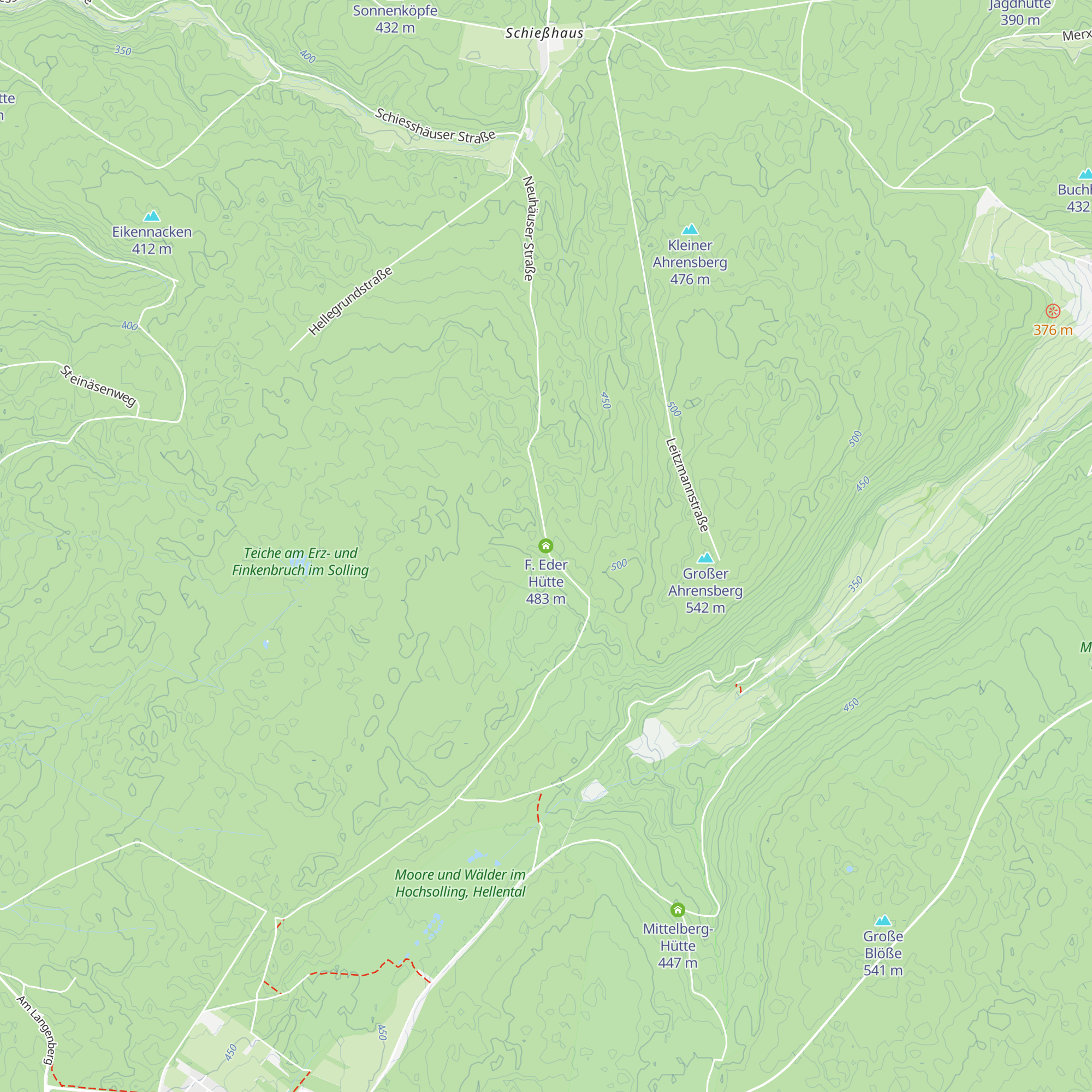 F. Eder Hütte map