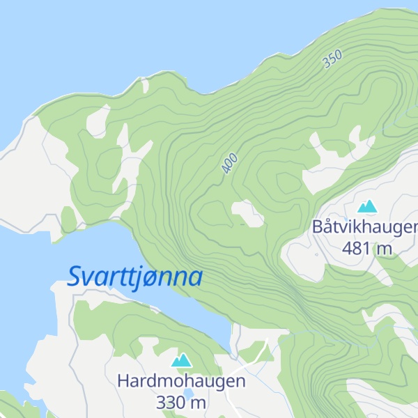 Map of Svarttjønnhammaren