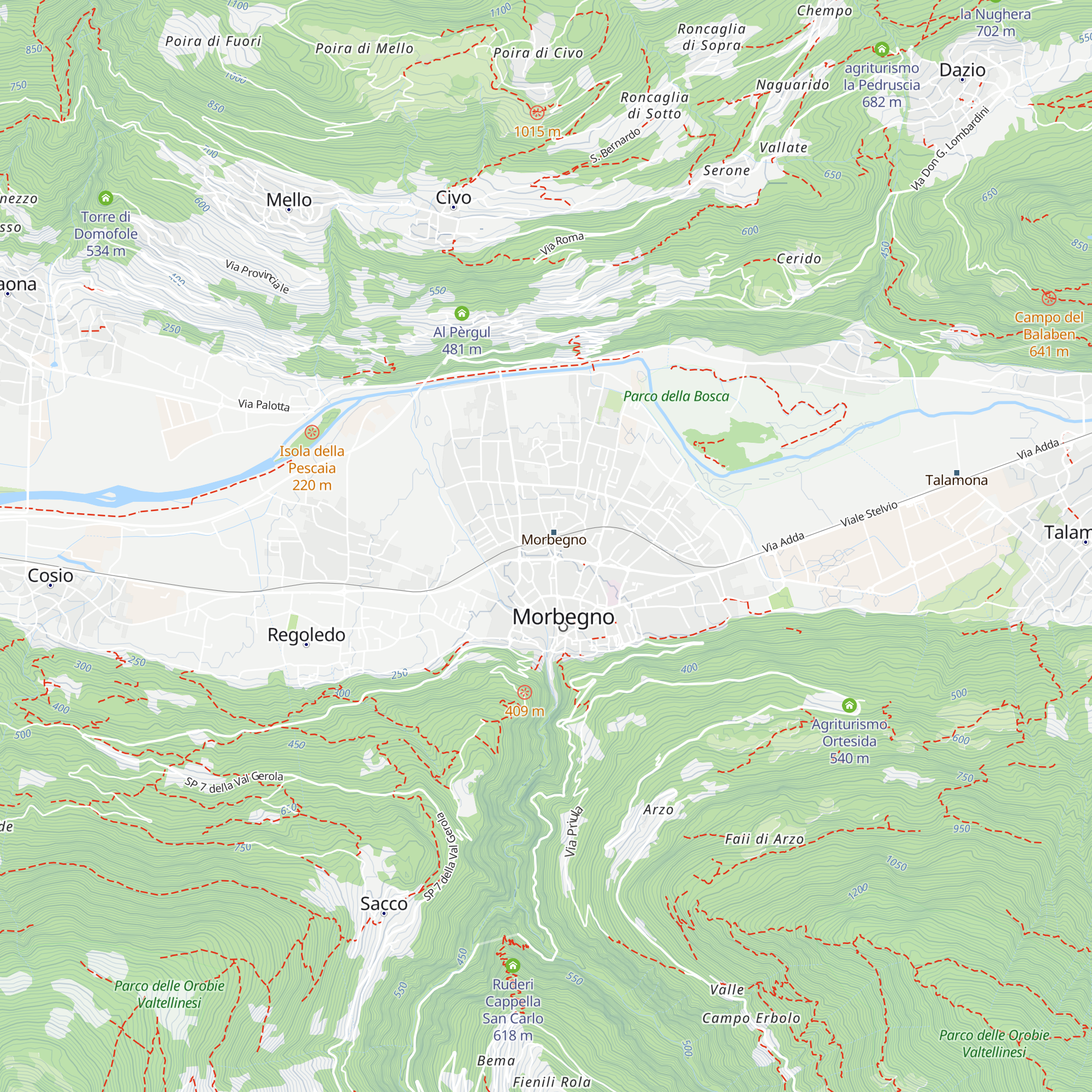 Consorzio turistico Porte di Valtellina map