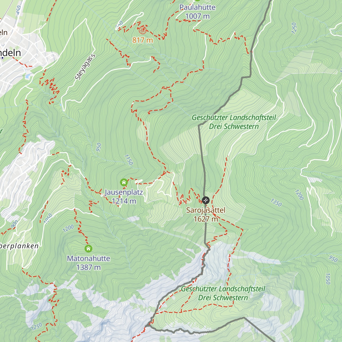 Gafadurahütte map