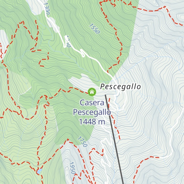 Map of Casera Pescegallo