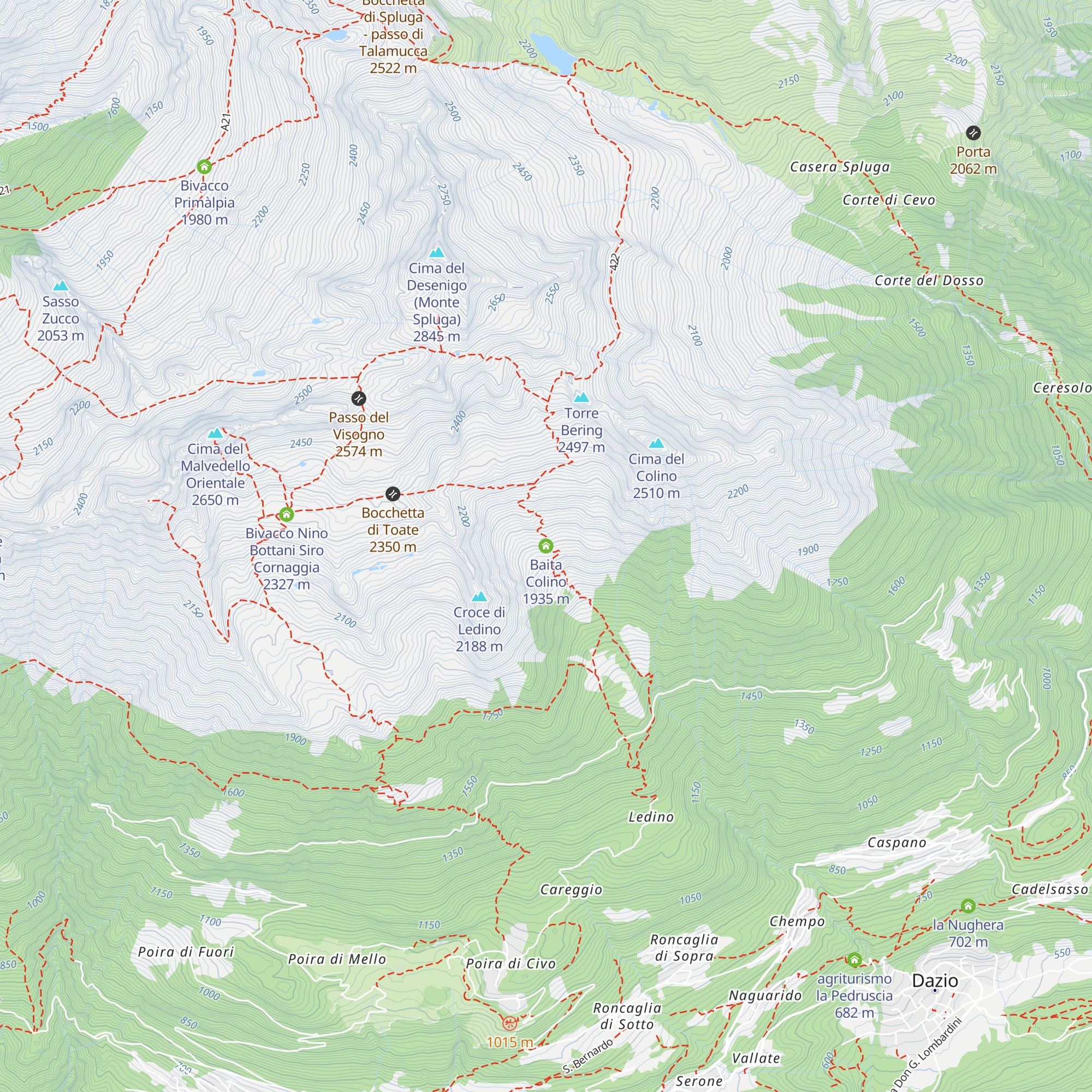 Baita Colino map