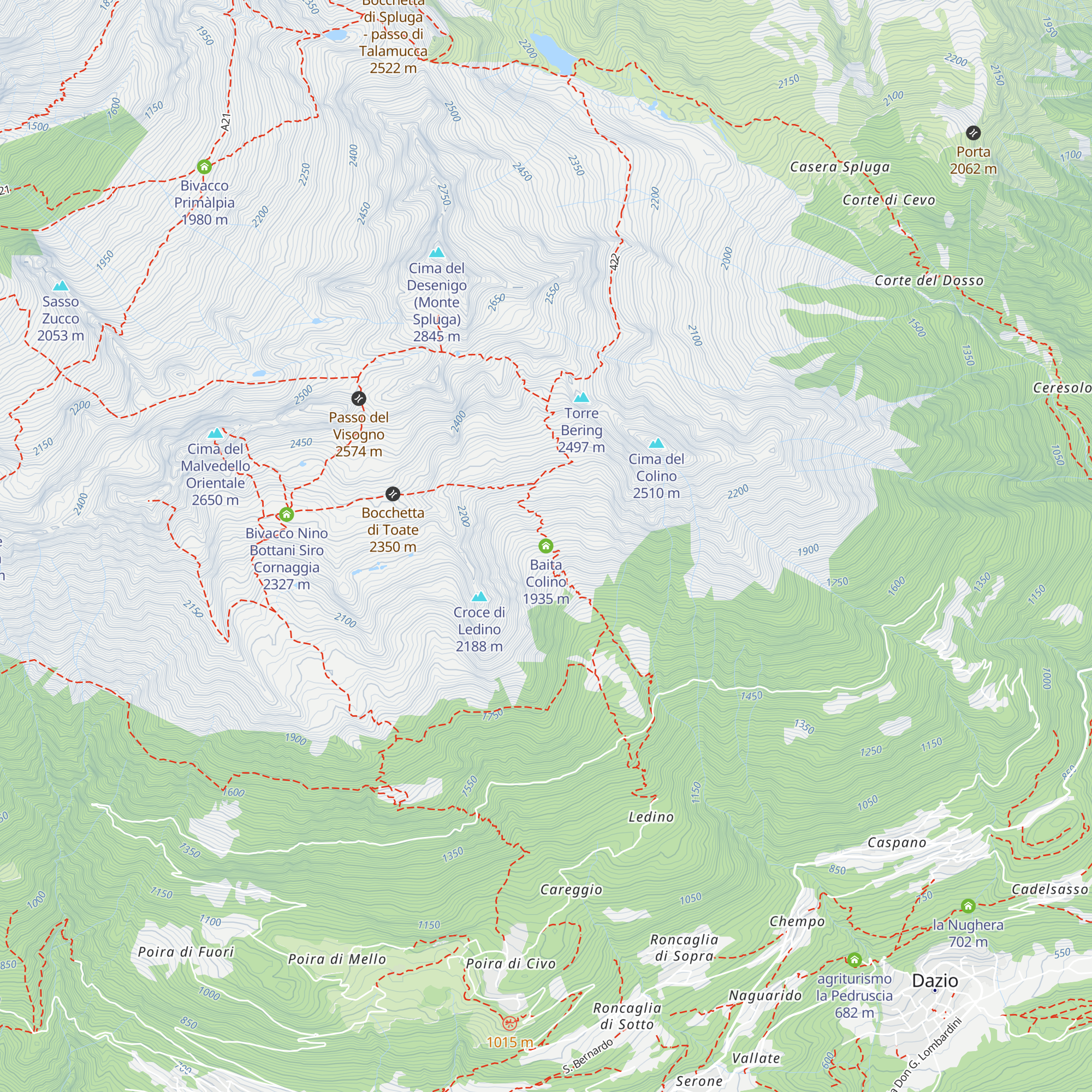 Baita Colino map