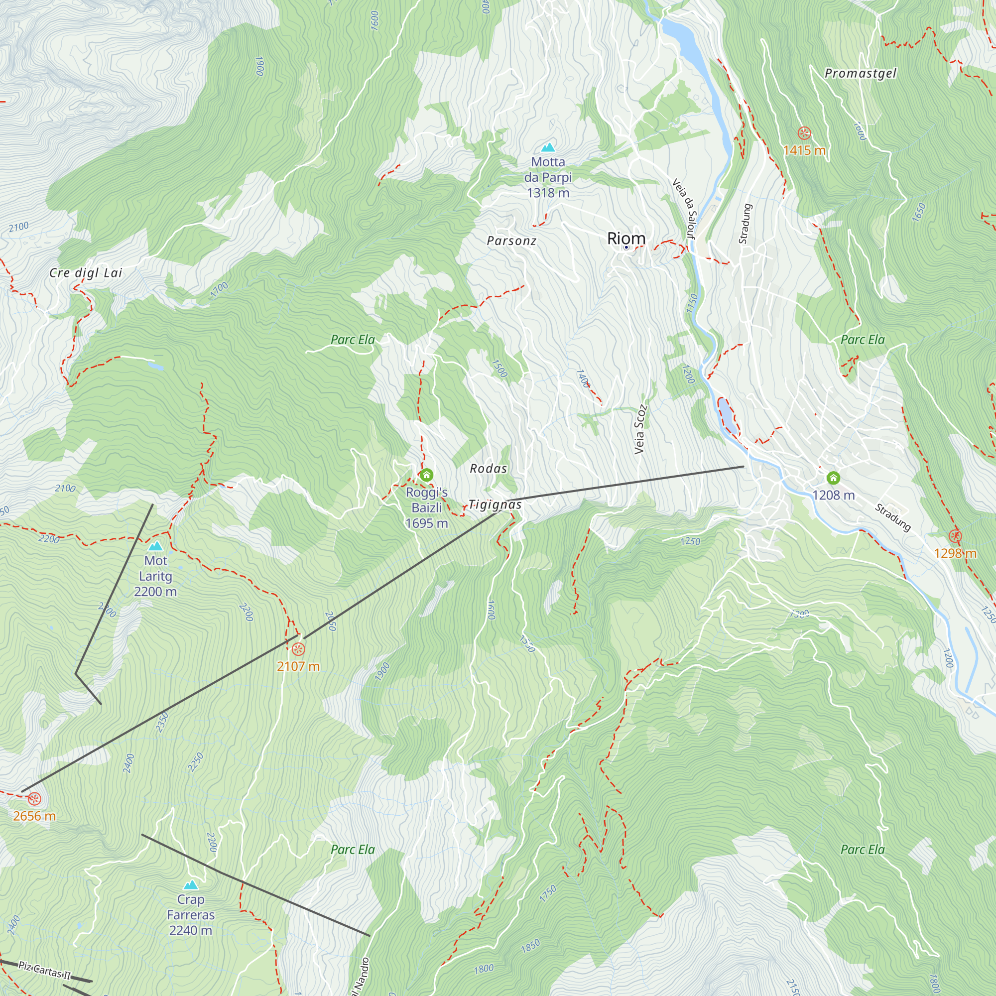 Bergrestaurant Tigignas map