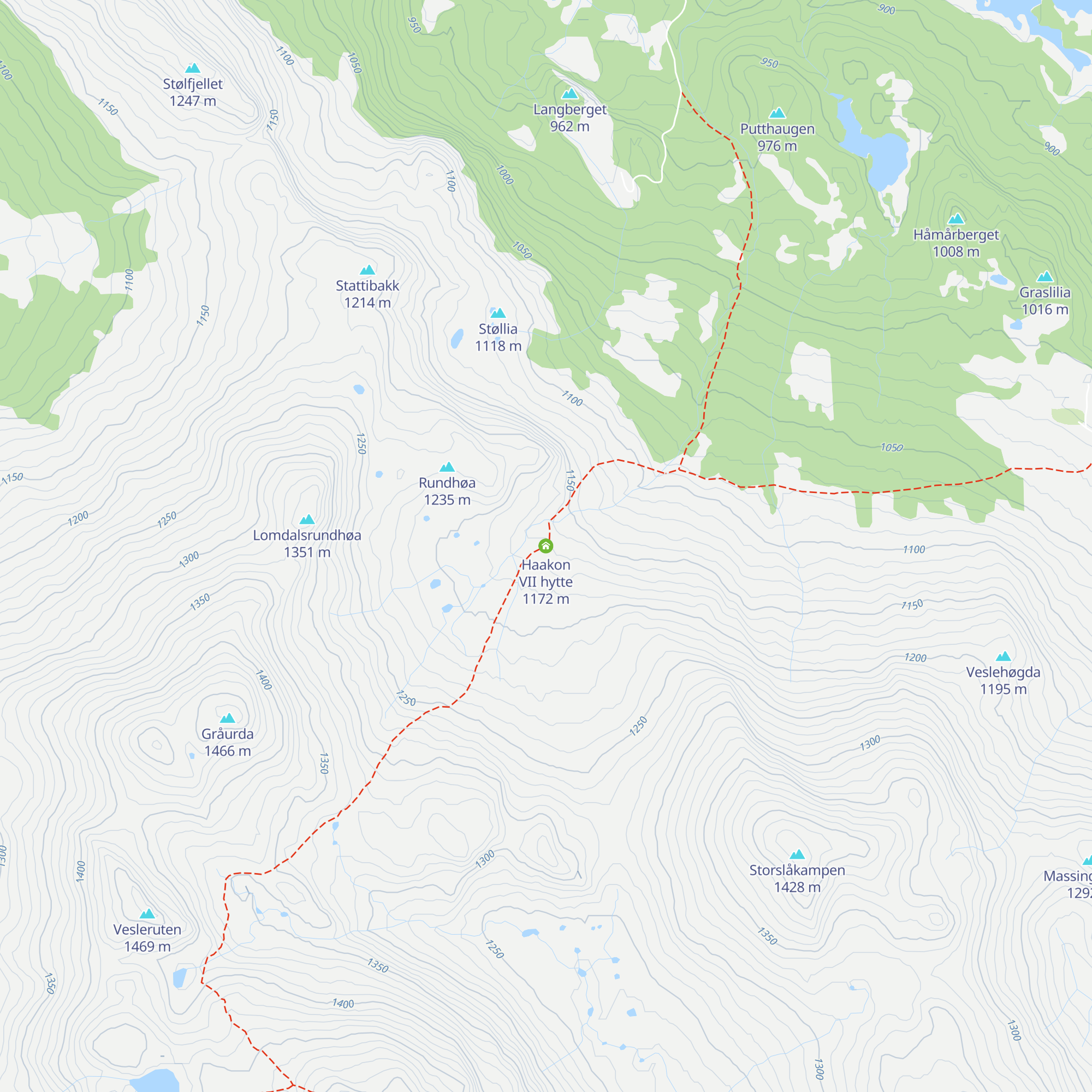 Haakon VII hytte map