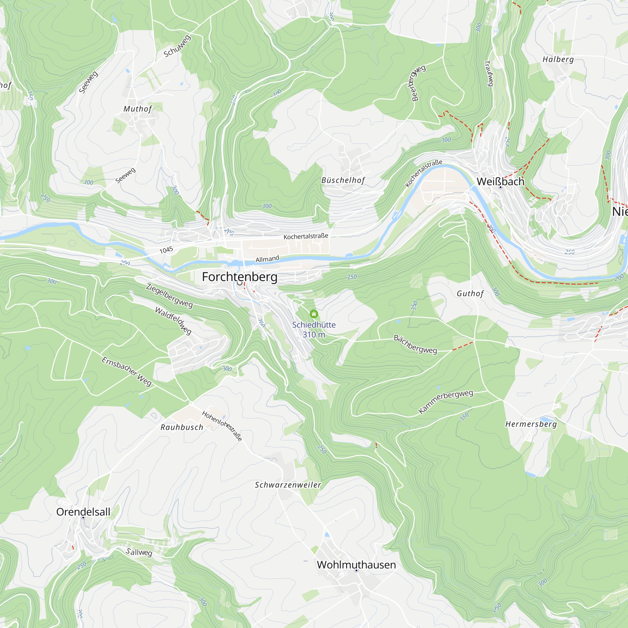 Schiedhütte map
