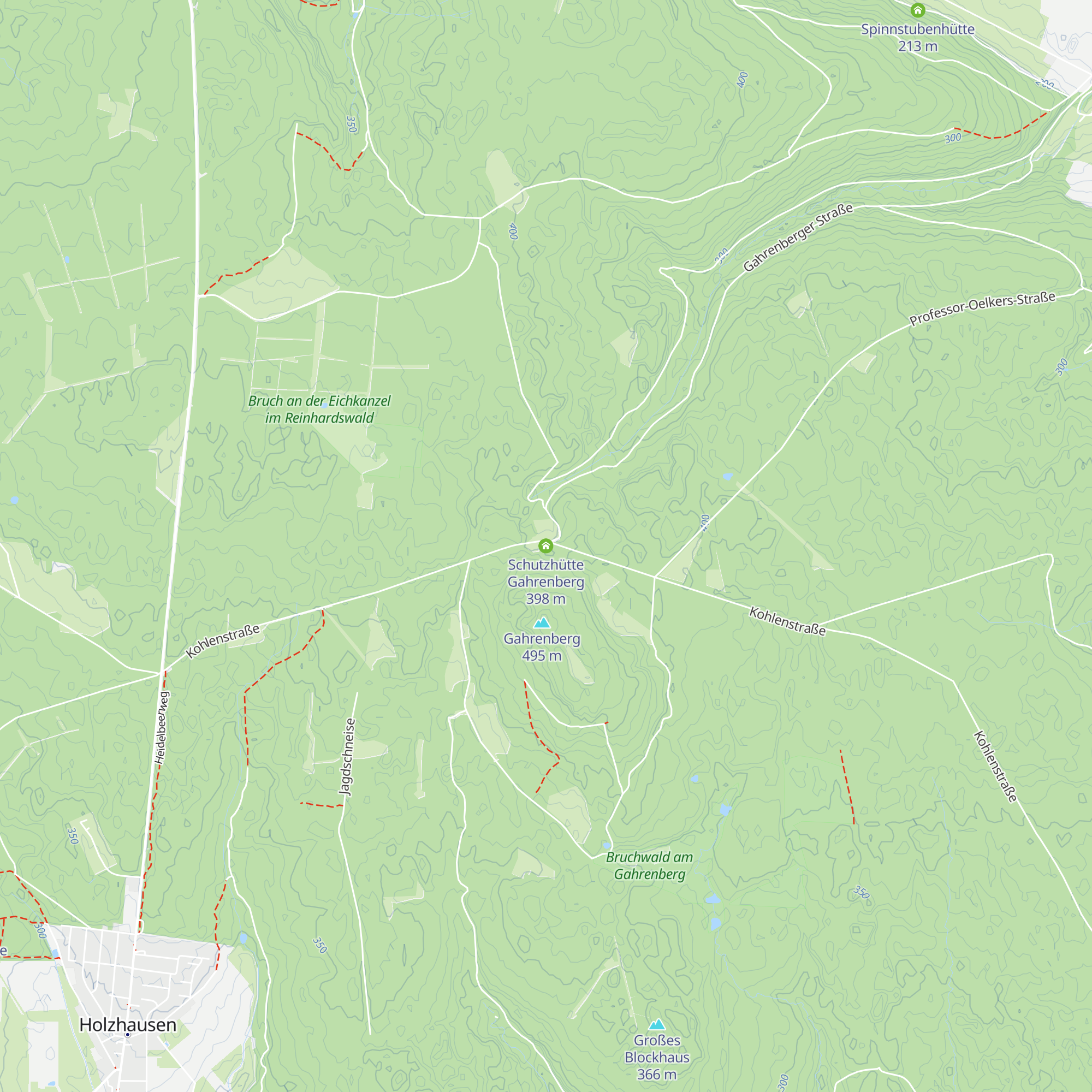 Schutzhütte Gahrenberg map