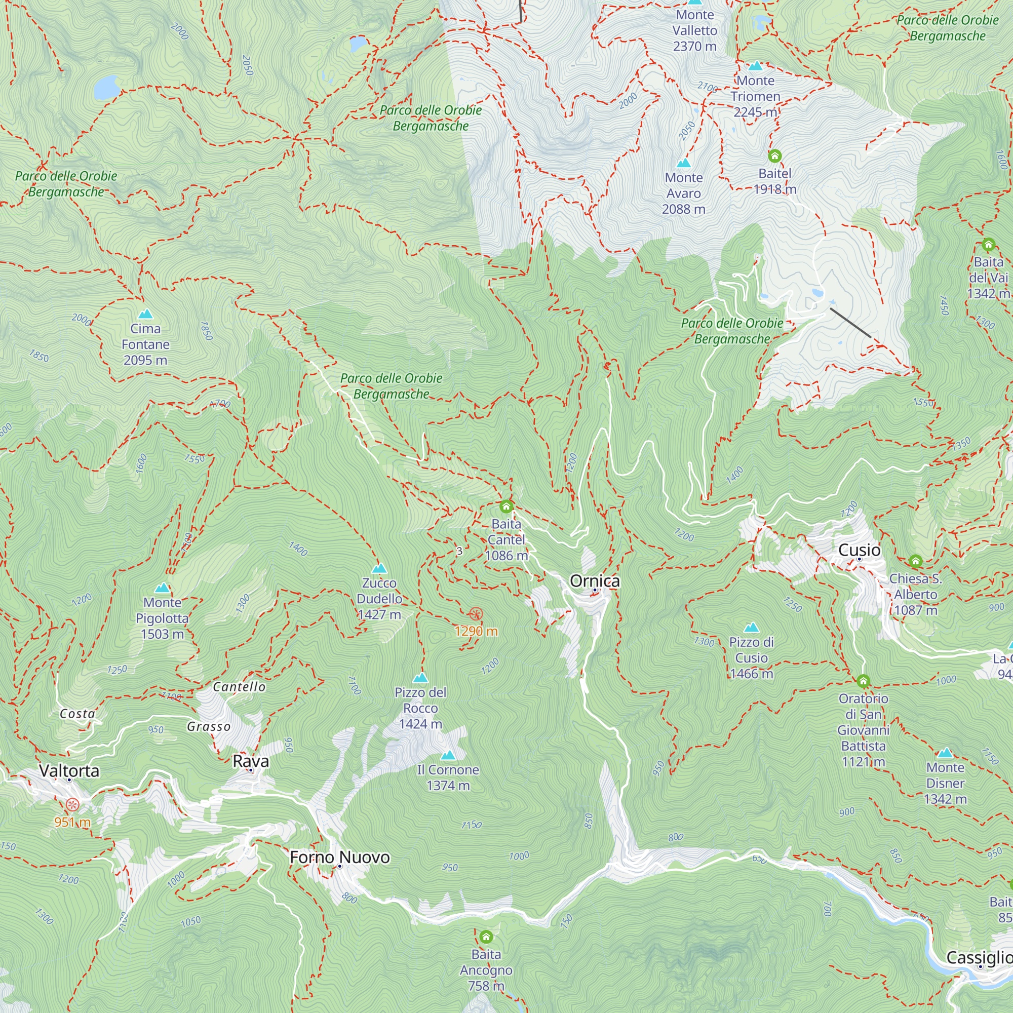 Baita Cantel map
