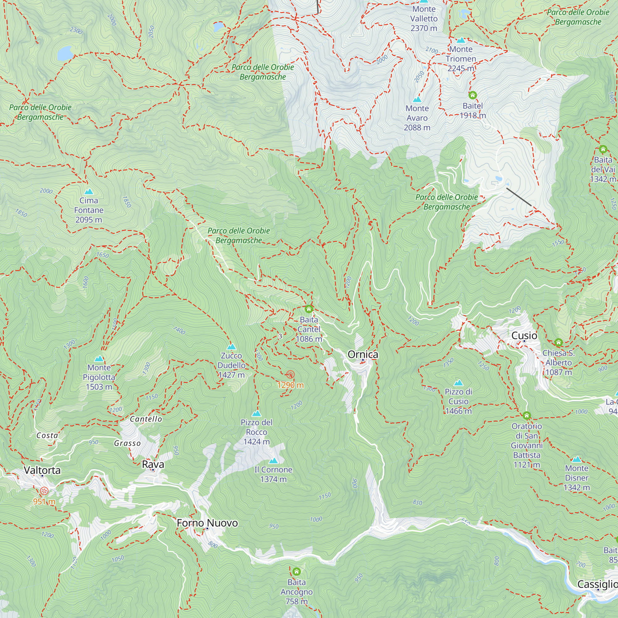 Baita Cantel map