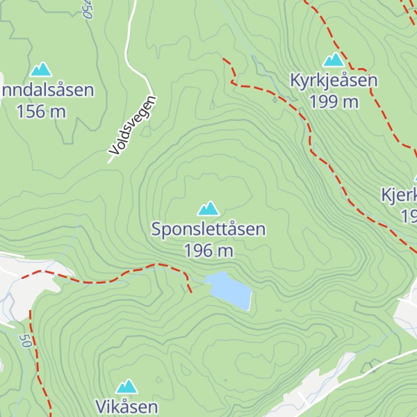 Map of Sponslettåsen