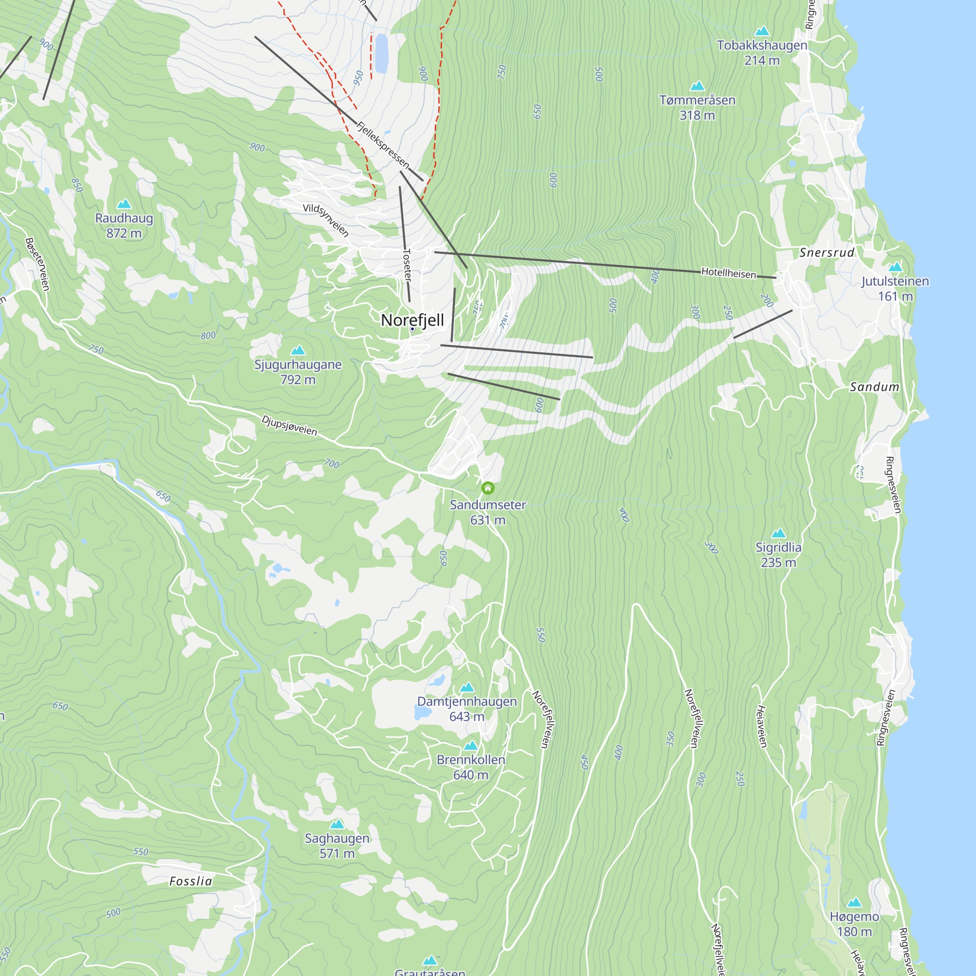 Sandumseter map
