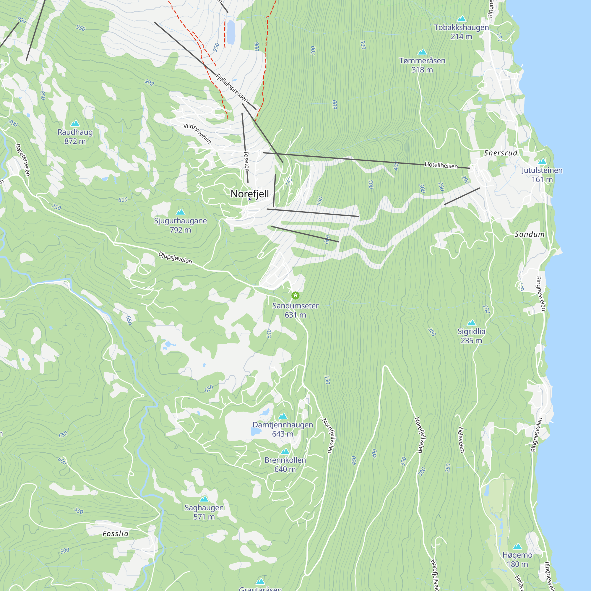 Sandumseter map