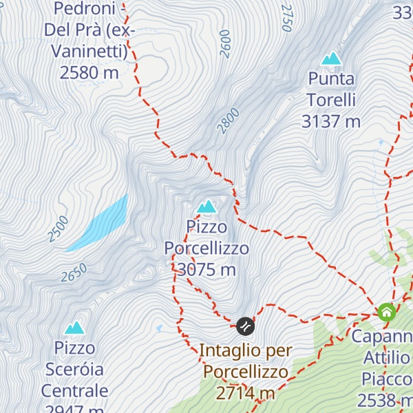 Map of Pizzo Porcellizzo