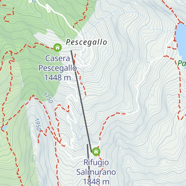 Map of Casera dell'Alpe Pescegallo Foppe