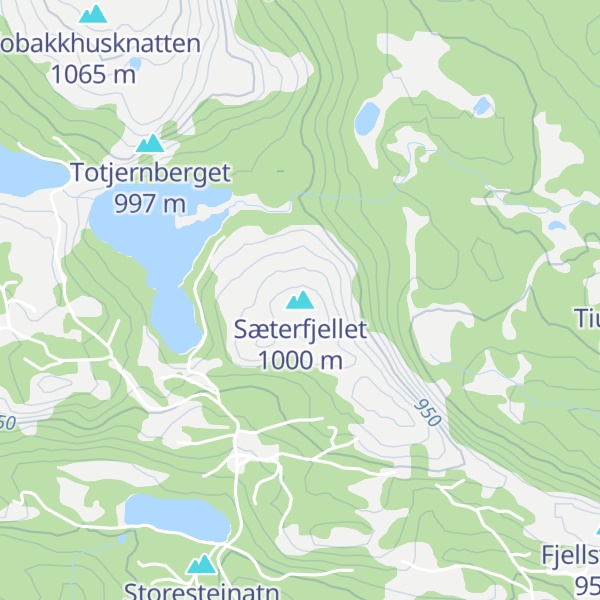 Map of Sæterfjellet