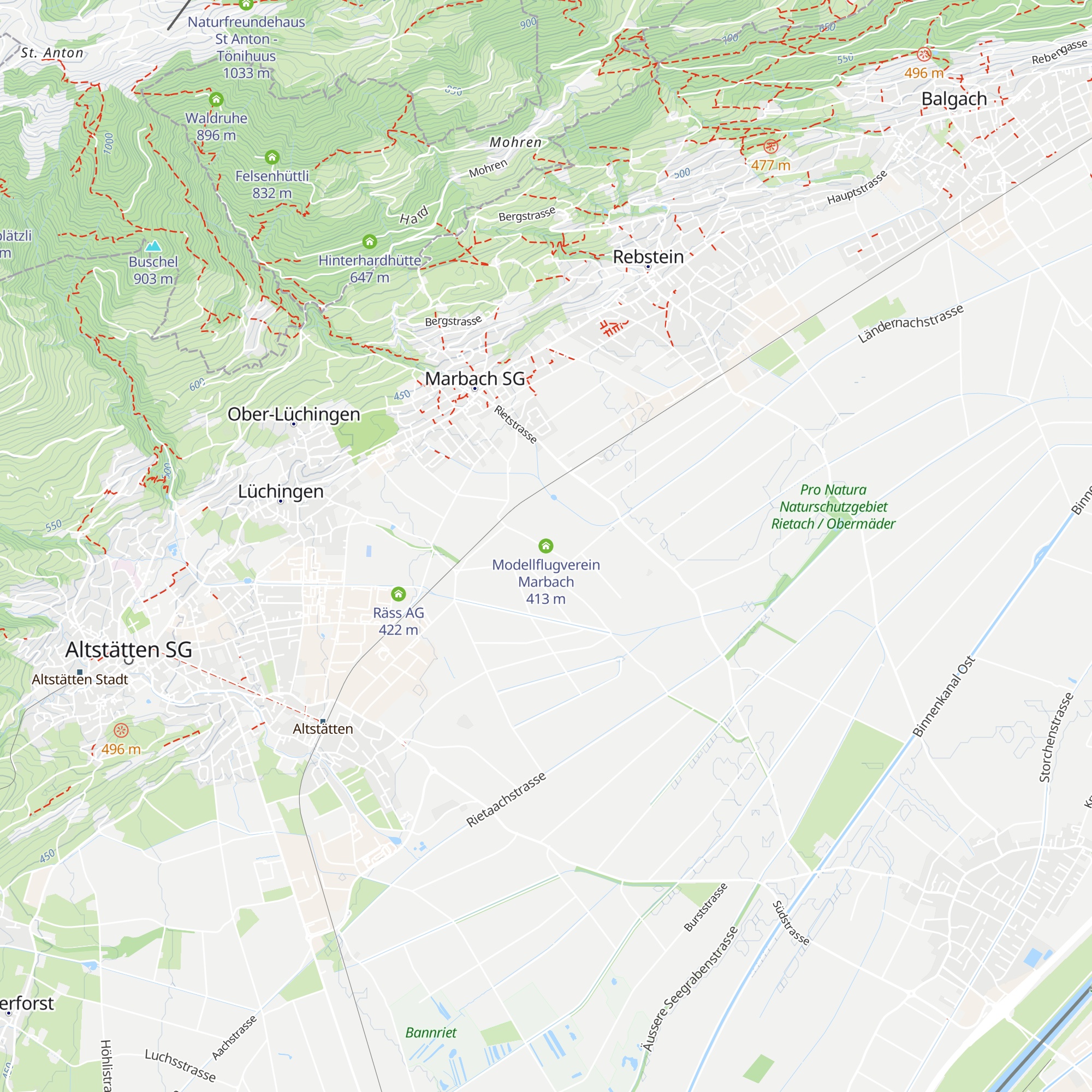 Modellflugverein Marbach map