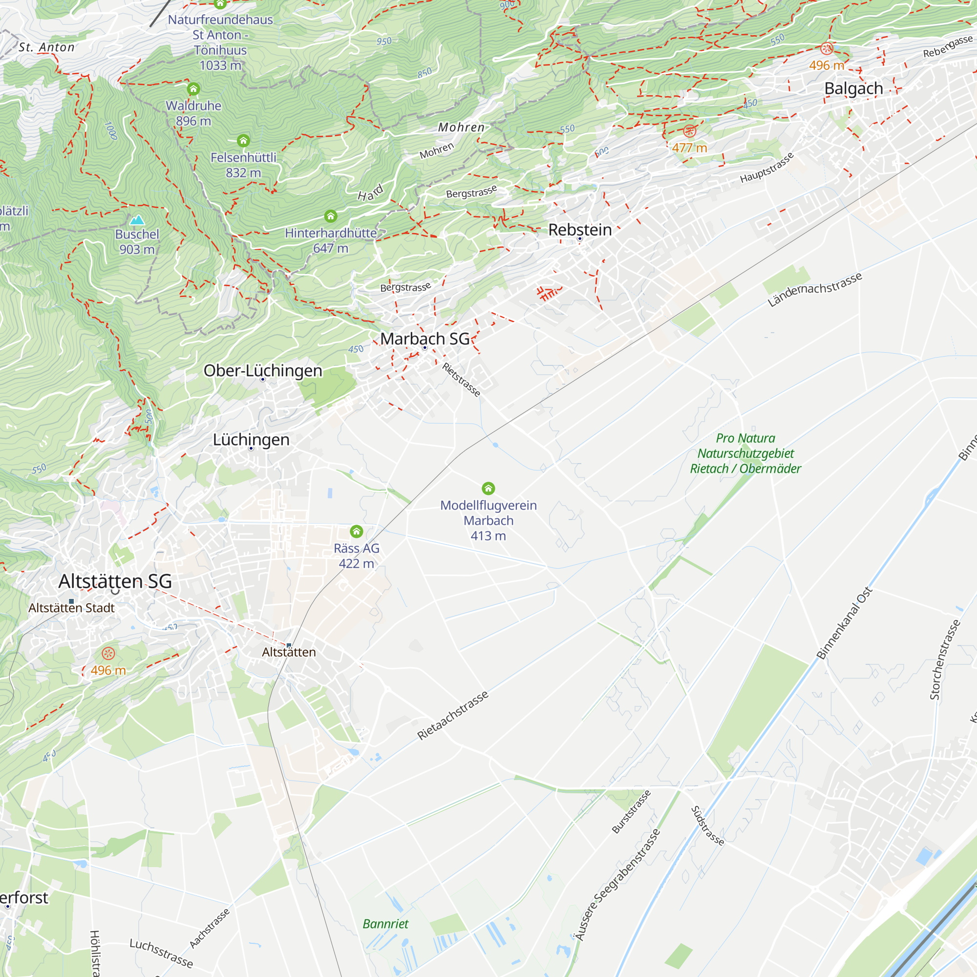 Modellflugverein Marbach map