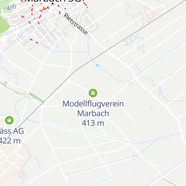 Map of Modellflugverein Marbach