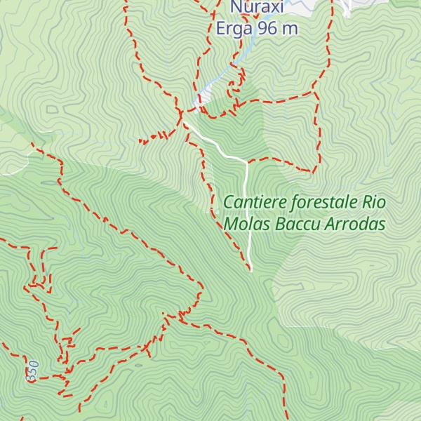 Map of Bruncu Padenteddu