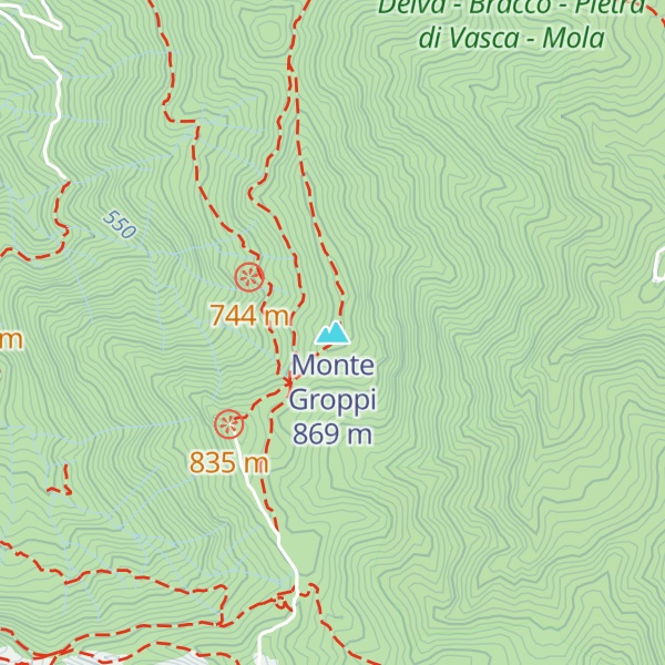 Map of Monte Groppi