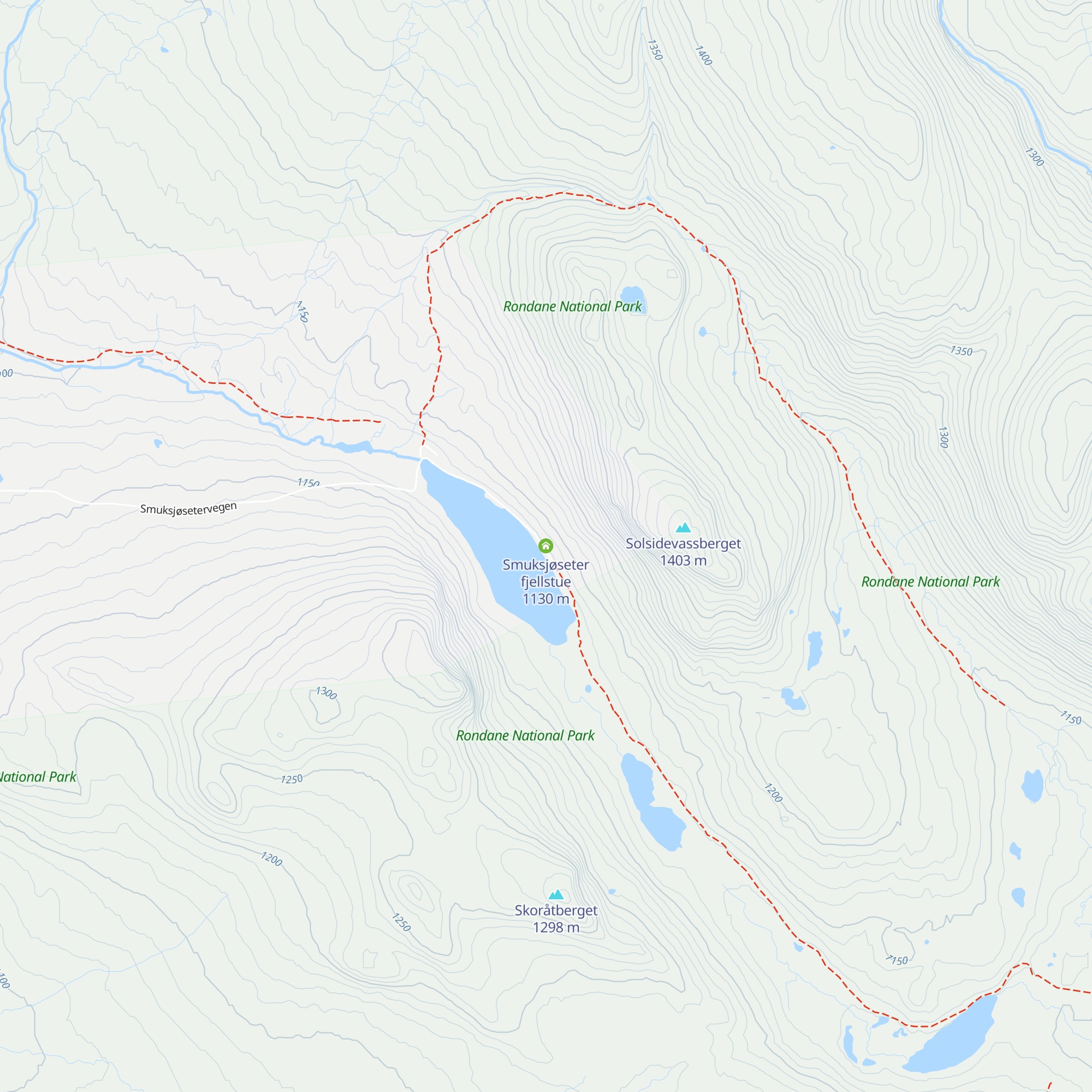 Smuksjøseter fjellstue map