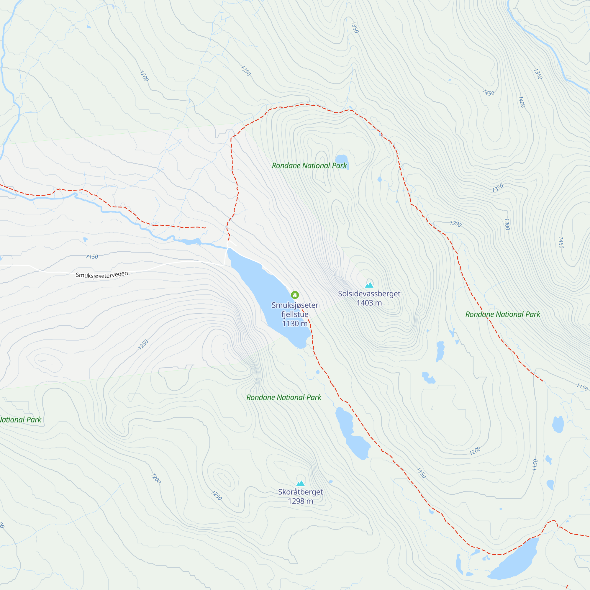 Smuksjøseter fjellstue map