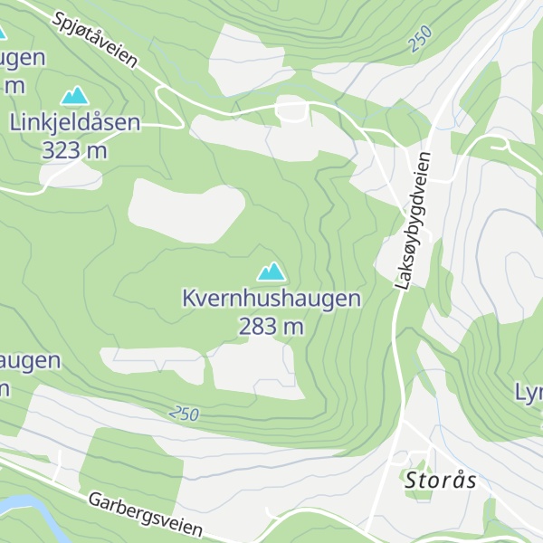 Map of Kvernhushaugen