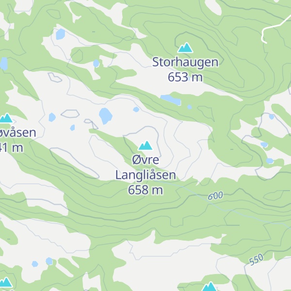 Map of Øvre Langliåsen
