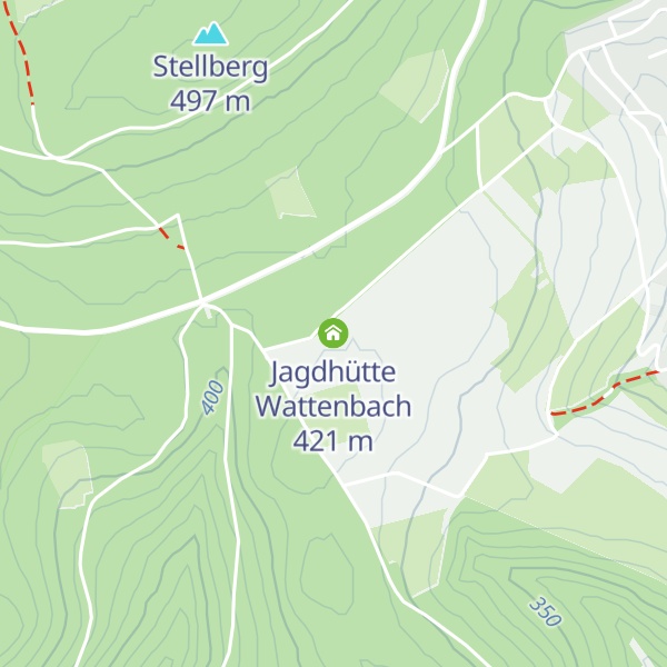 Map of Jagdhütte Wattenbach