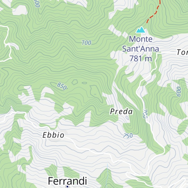 Map of Monte Barbieri