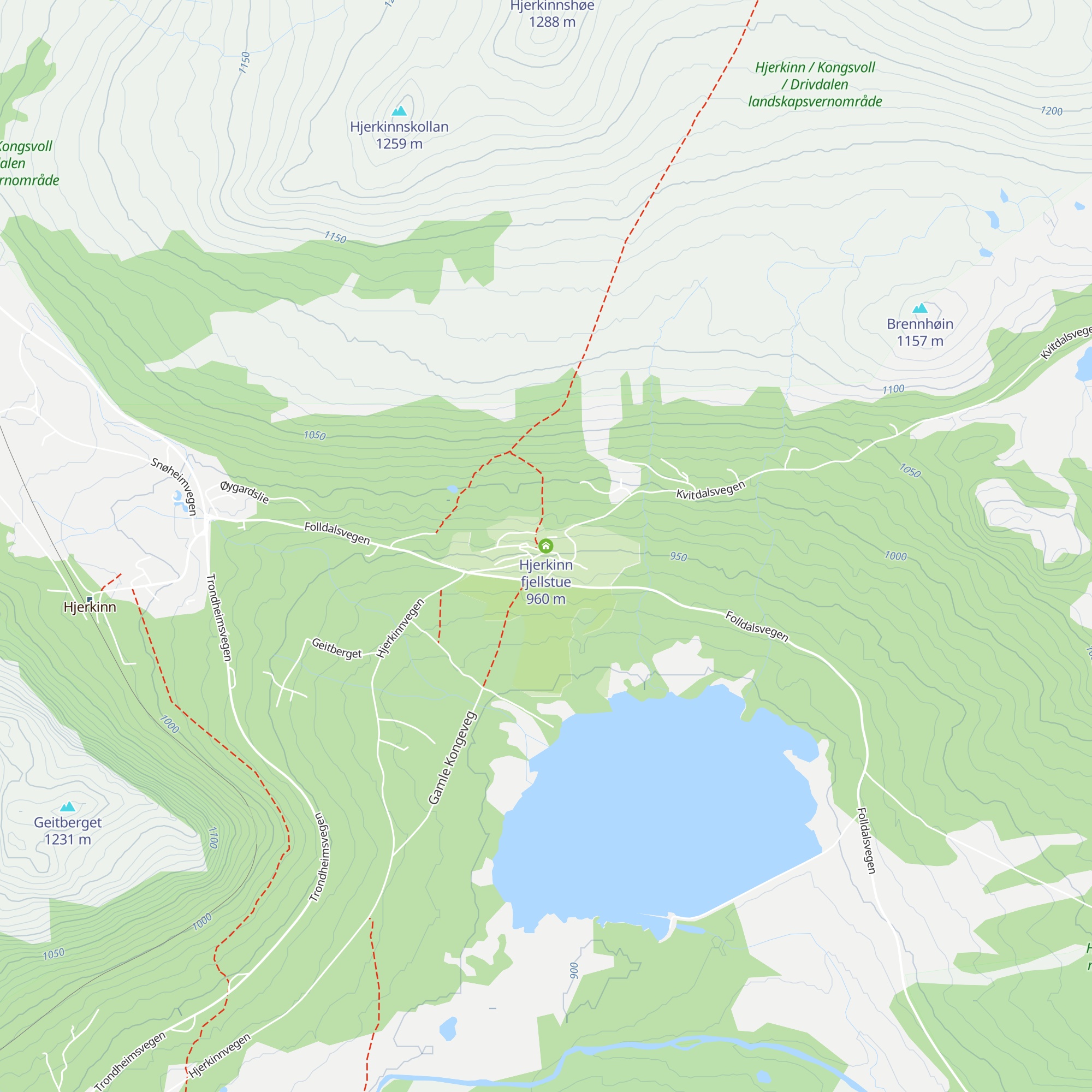 Hjerkinn fjellstue map