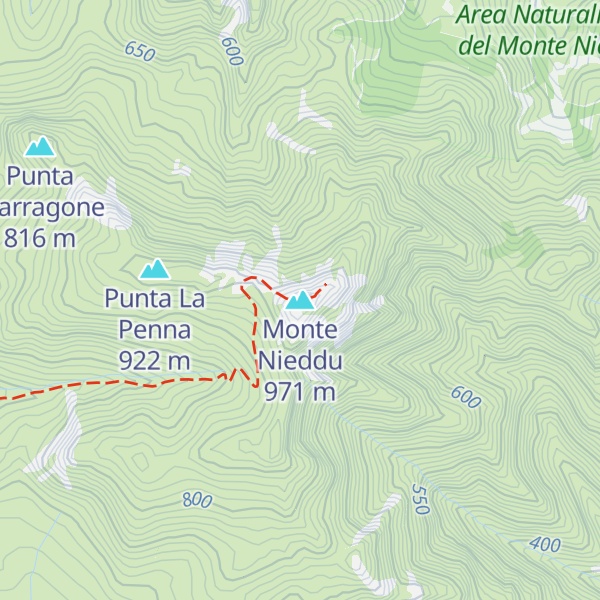 Map of Monte Nieddu