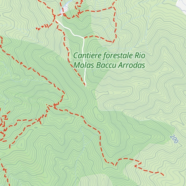 Map of Bruncu Riu Molas