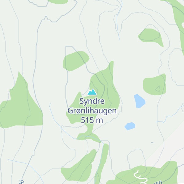 Map of Syndre Grønlihaugen