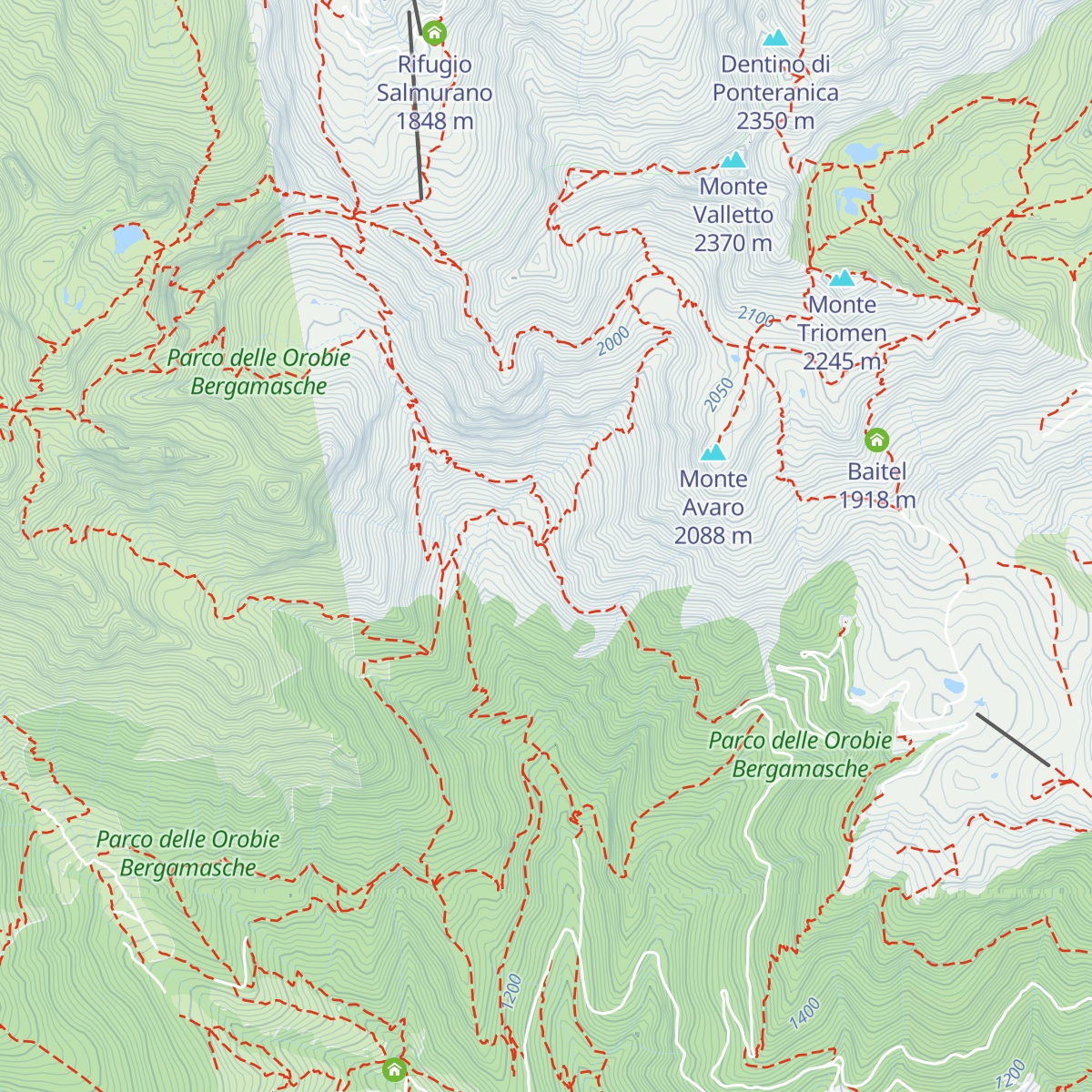 Casera Valletto map