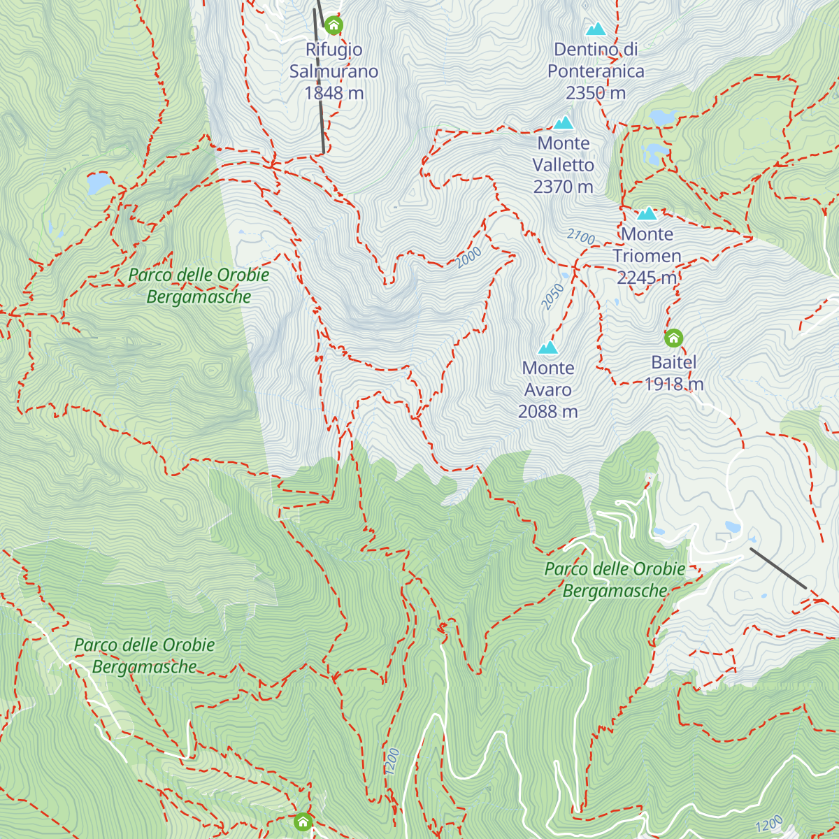 Casera Valletto map
