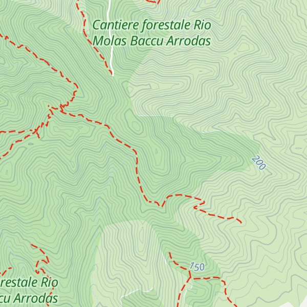 Map of Bruncu su Tidori