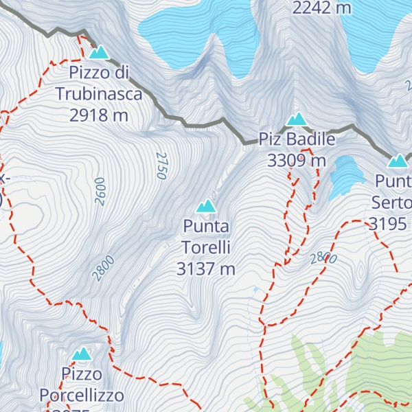 Map of Punta Torelli