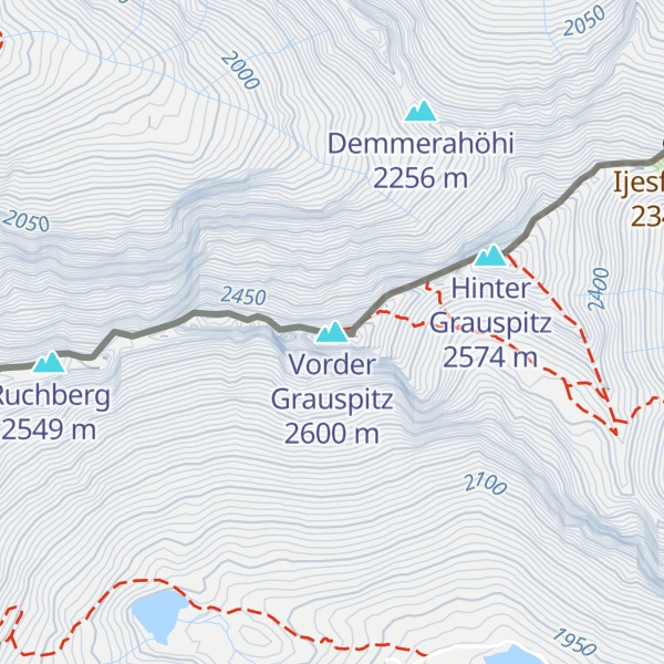 Map of Vorder Grauspitz