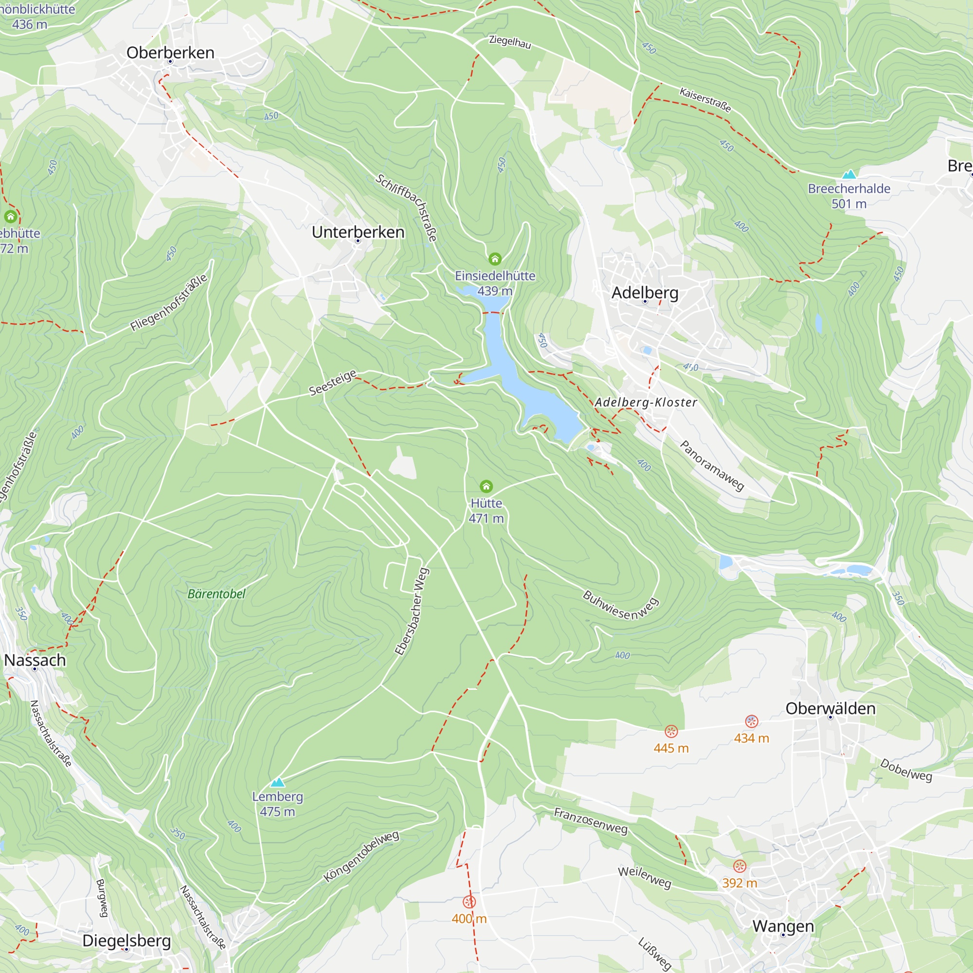 Hütte map