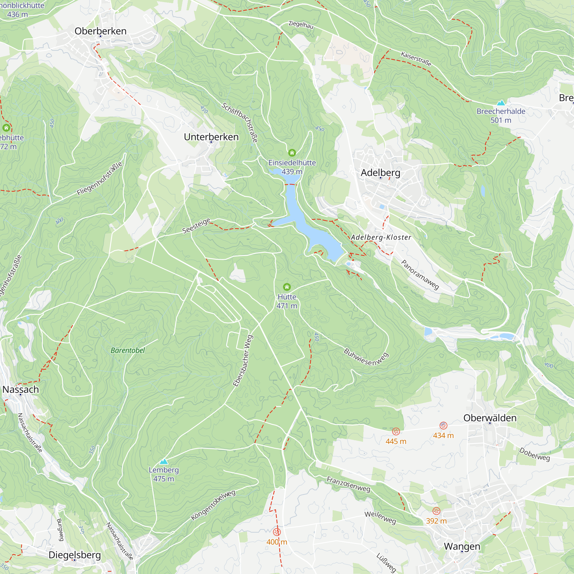 Hütte map