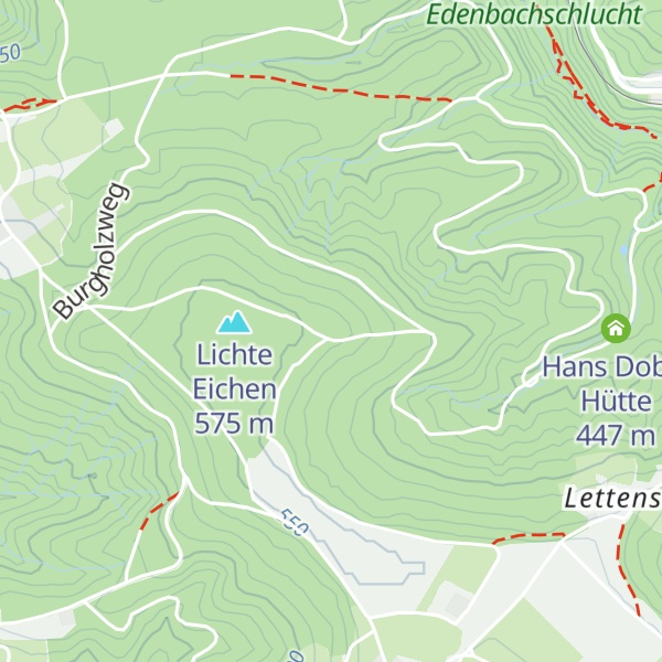 Map of Lichten-Eiche-Hütte erbaut 1930