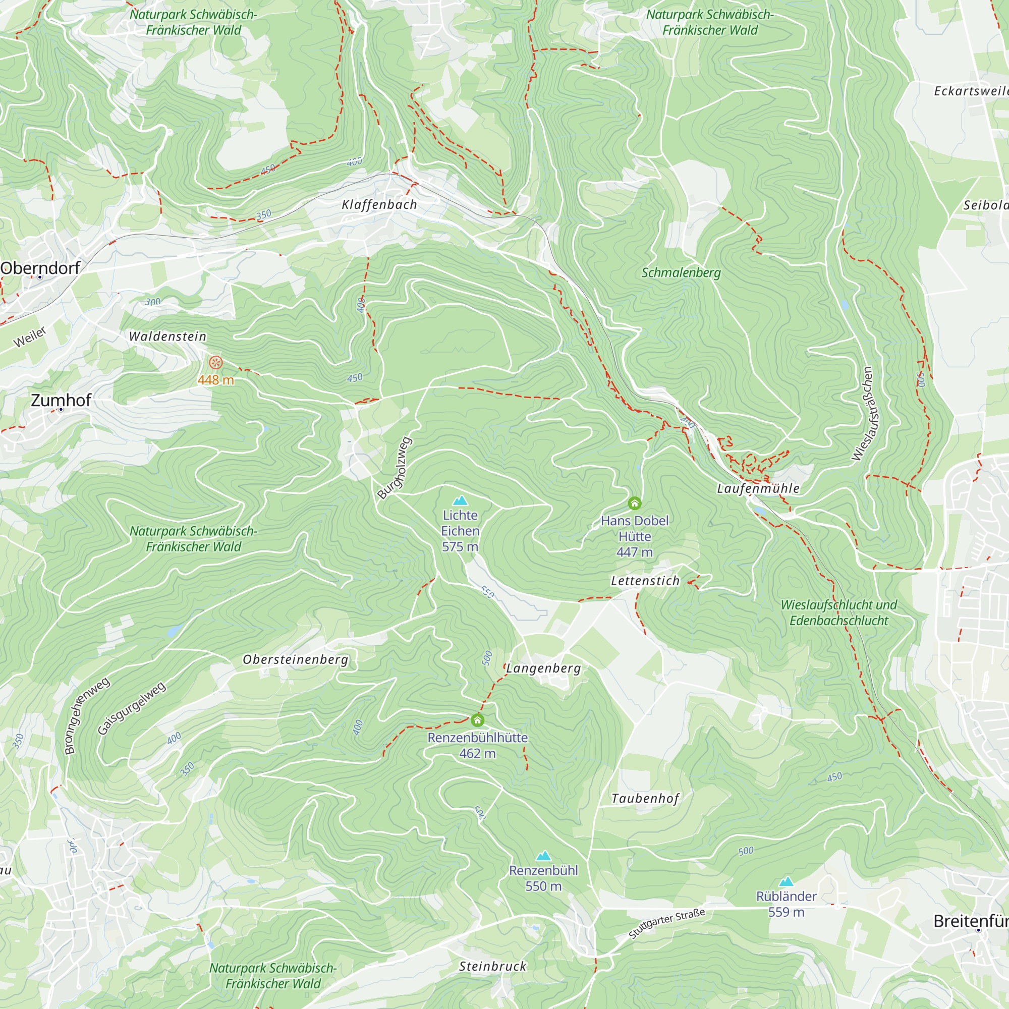 Lichten-Eiche-Hütte erbaut 1930 map