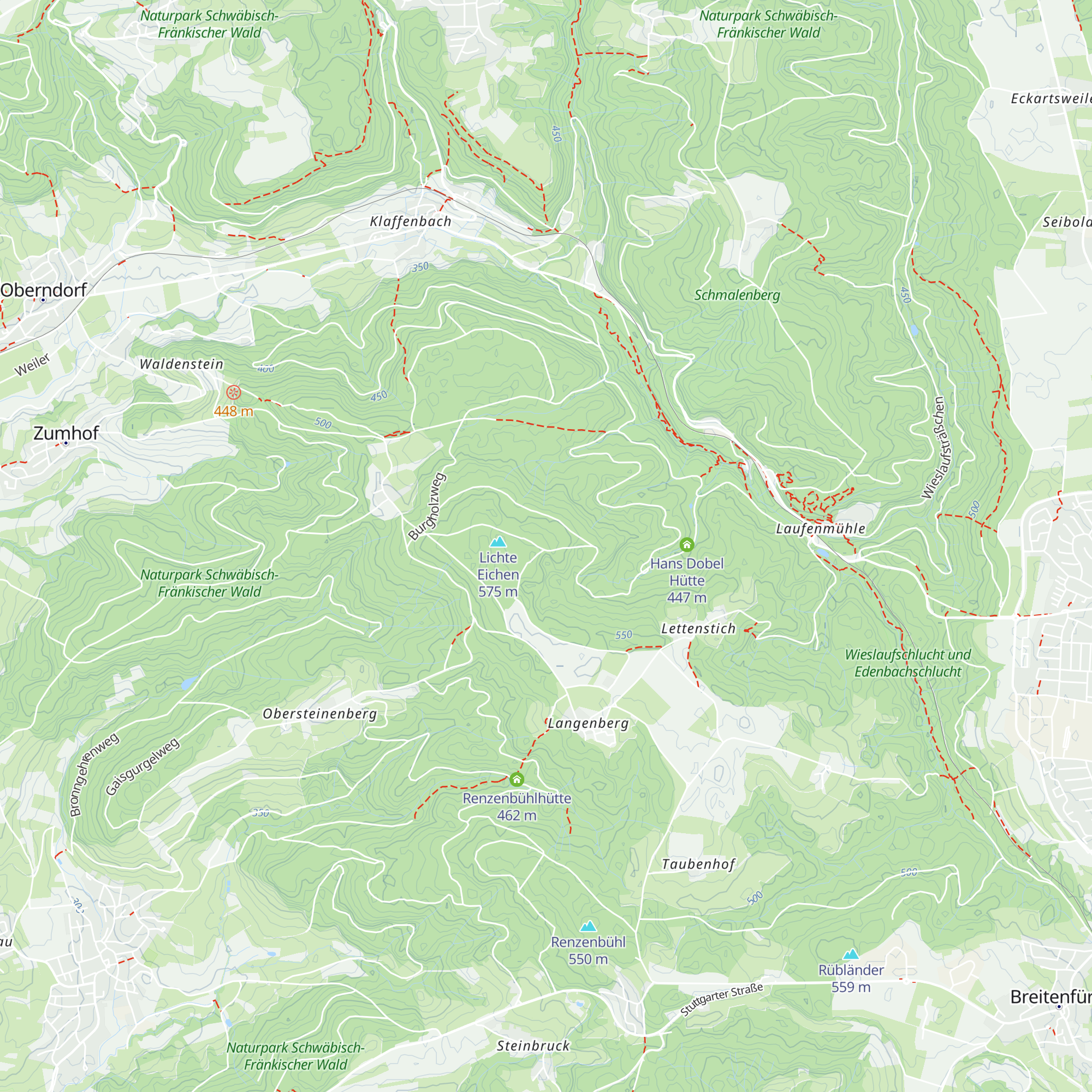 Lichten-Eiche-Hütte erbaut 1930 map