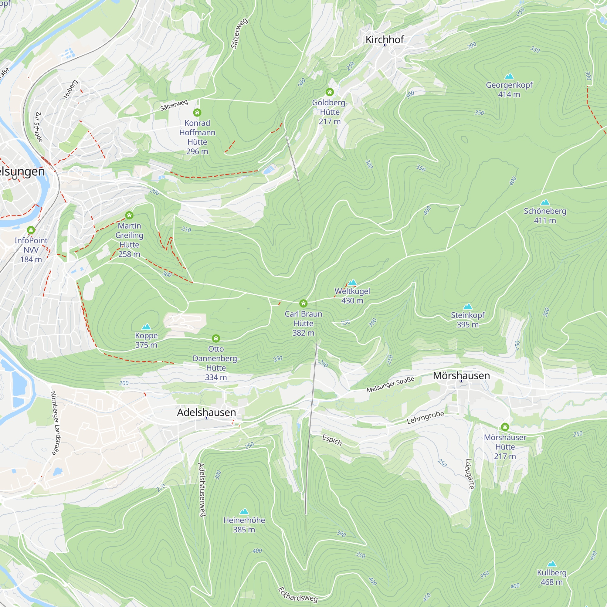 Carl Braun Hütte map