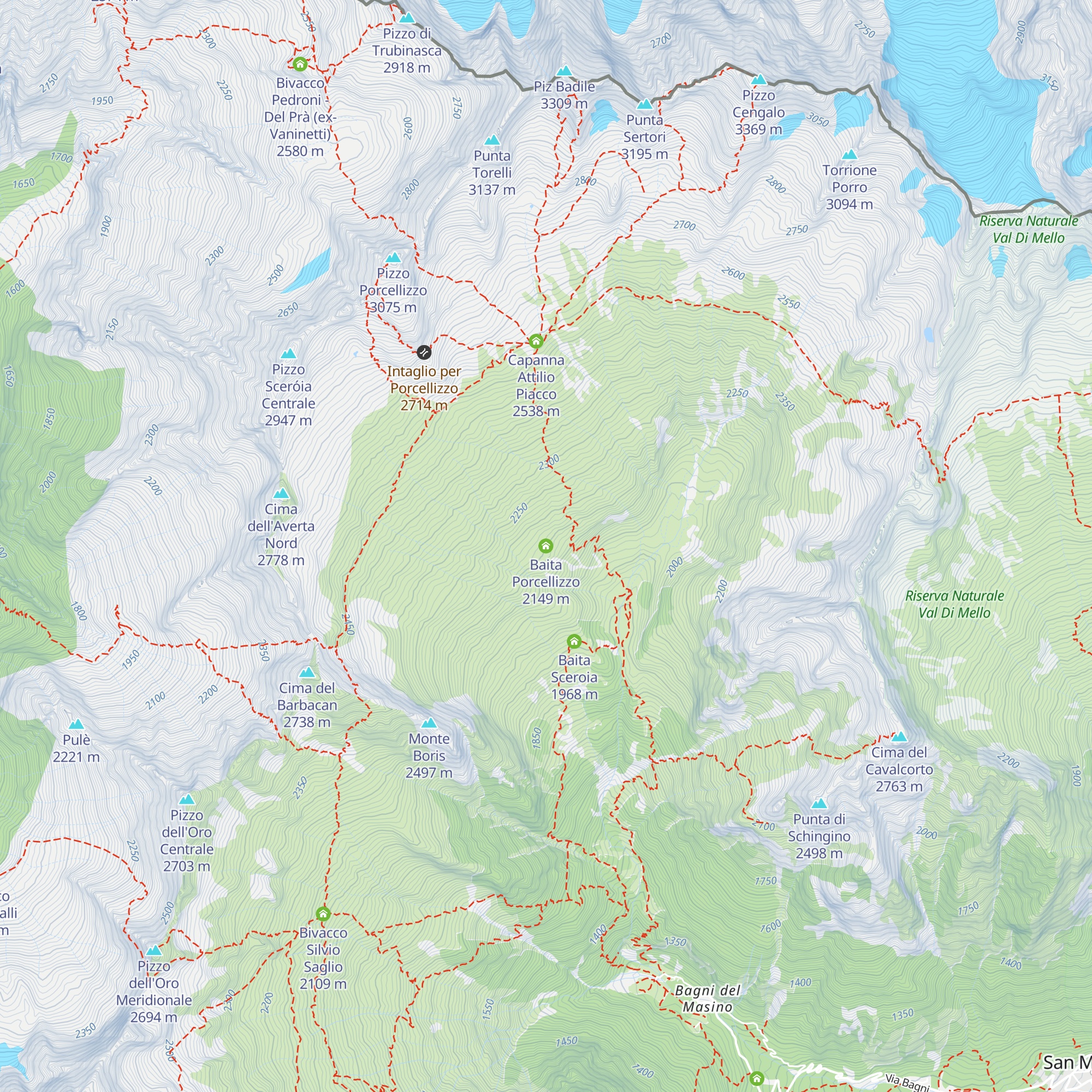 Baita Porcellizzo map