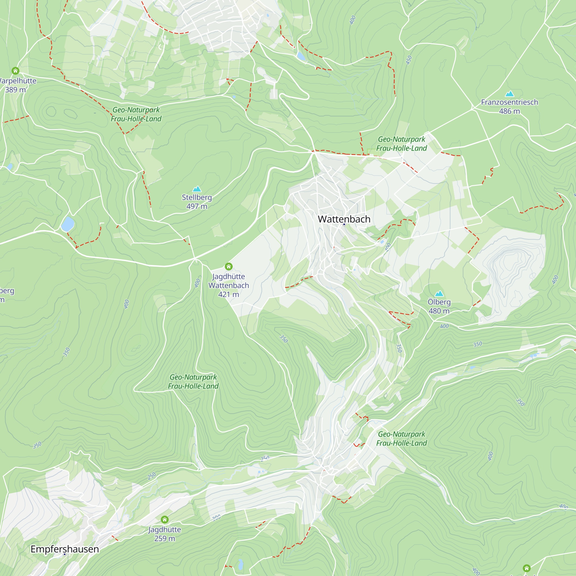 Grillhütte Wattenbach map